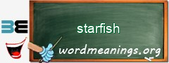 WordMeaning blackboard for starfish